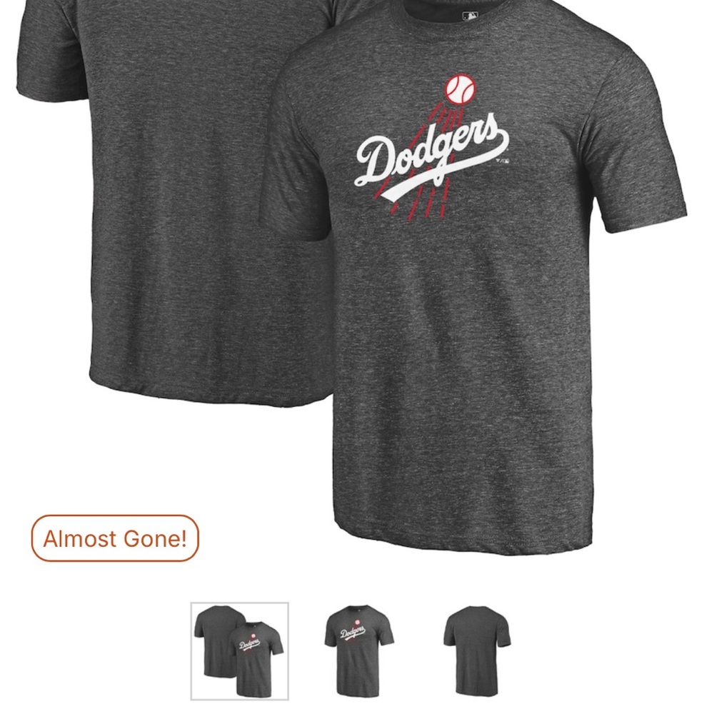 Genuine Merchandise Charcoal Dodgers Tee